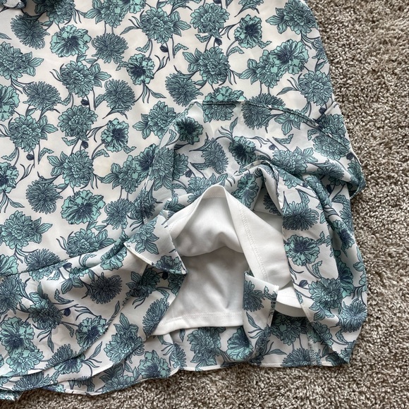 GB Gianna Bini Dress sleeveless ruffle dress floral print V-neck size Large - Picture 6 of 6